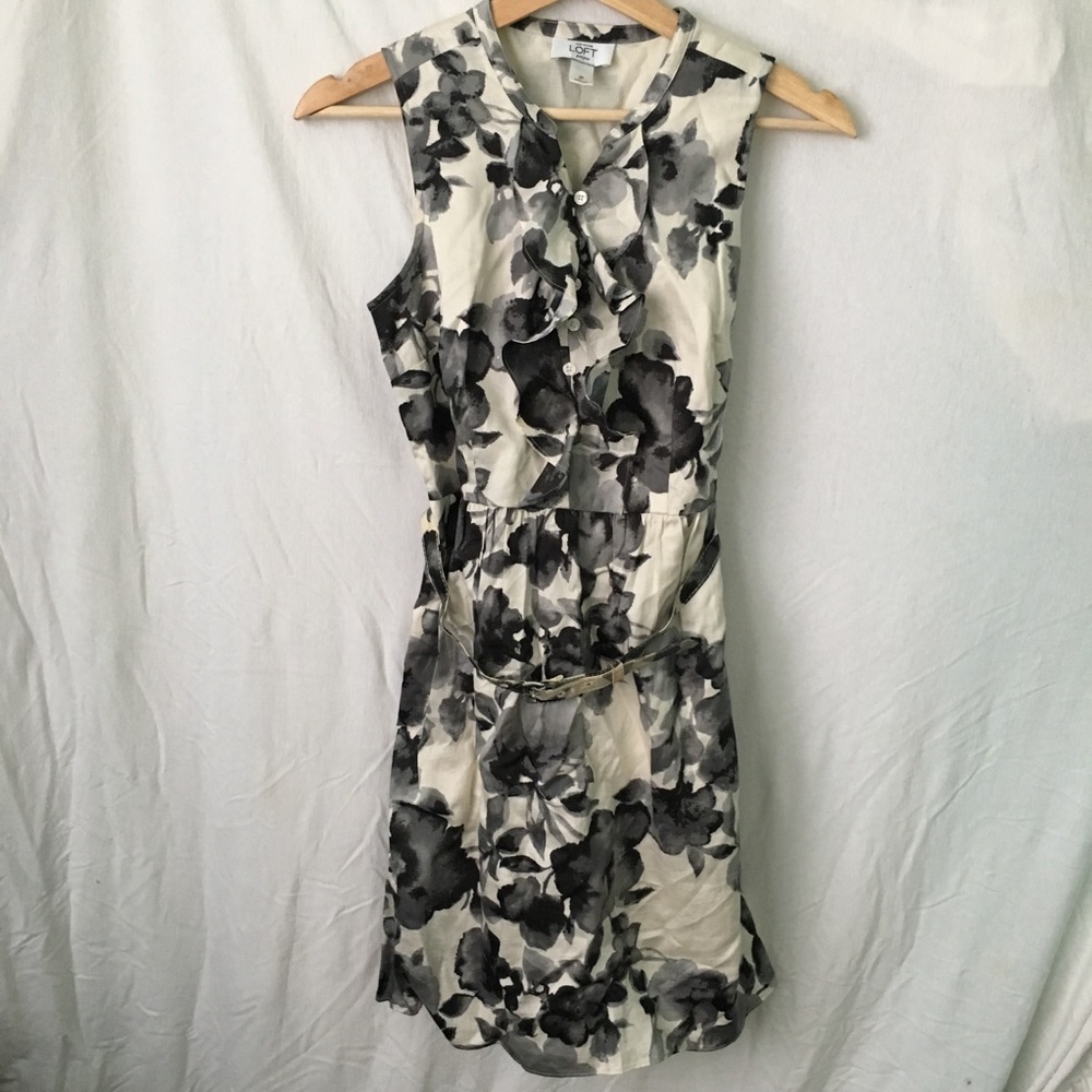 Loft | Floral Ruffle Dress